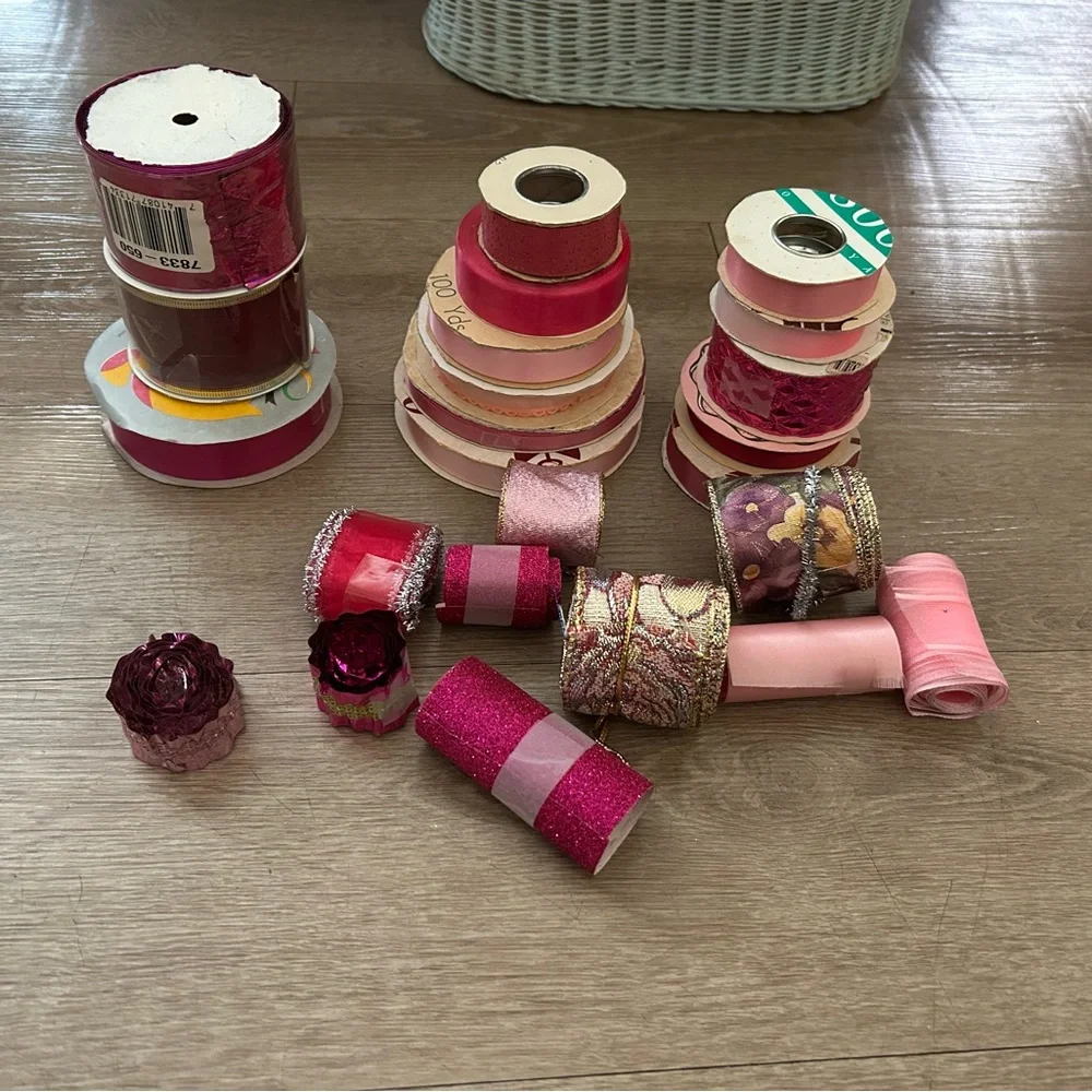 Lot of Assorted Vintage Ribbon for Craft Projects Holidays Gift Wrapping